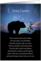 Spring Equinox Ostara with Bear Butterflies and Blessing card