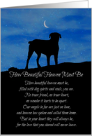 Dog Sympathy Dogs in Heaven Spiritual Poem Condolences card