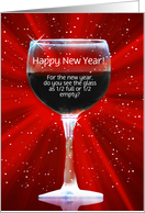 Happy New Year Funny Wine Custom Text card