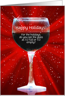 Happy Holidays Funny Wine Themed Custom Cover card