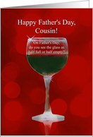 Cousin Wine and Bottle Funny Happy Fathers Day card