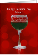 Friend Happy Fathers Day Wine Cheer Fun card