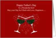 Son Fathers Day Humorous Wine Themed Love and Happiness card