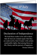 4th of July Declaration of Independence Thomas Jefferson Cowboy card