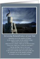 Son Anniversary of Passing Remembrance with Poem and Loving Memories card