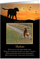 Dog Sympathy Custom Photo and Name with Poem Memorial Tribute card