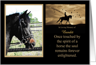 Horse Sympathy Custom Photo and Name Rider Memorial card