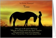 Horse Sympathy Memorial Custom Name Beautiful Spiritual Poem card