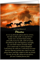 Horse Sympathy Memorial Custom Name with Spiritual Poem Beautiful card