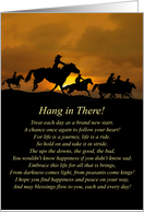 Encouragement Hang in There Life Is A Ride with Horses and Riders card