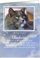 Sympathy for Pet Cat or Dog Custom Photo and Name with Spiritual Poem card