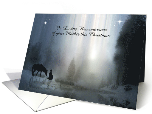Mother Christmas Remembrance Country Western Cowboy Custom card