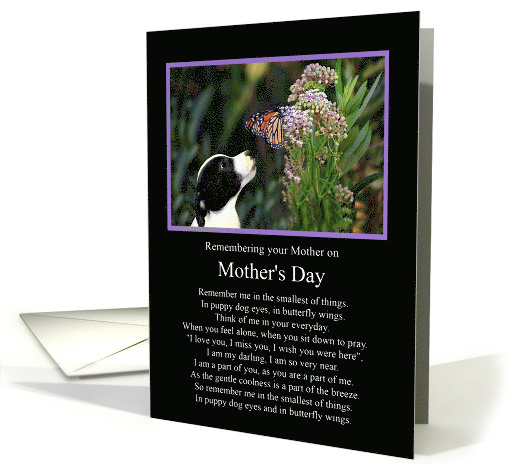 Mothers Day Remembrance with Poem Puppy and Butterfly card (1747430)