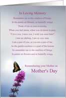 Mothers Day Remembering Your Mom Spiritual Poem with Butterfly card