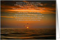 Memorial Sympathy Ocean Seaside Spiritual Poem with Sun and Water card