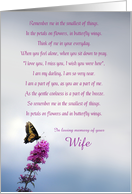 Wedding Anniversary Sympathy Remembrance of Late Wife Customizable card