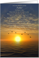 Fathers Day Remembrance Spiritual Poem in Loving Memory Ocean card