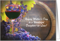 Mothers Day Daughter in Law Custom Wine with Grapes and Humor card