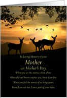 Mothers Day Sympathy In Remembrance of your Mother Spiritual Poem card