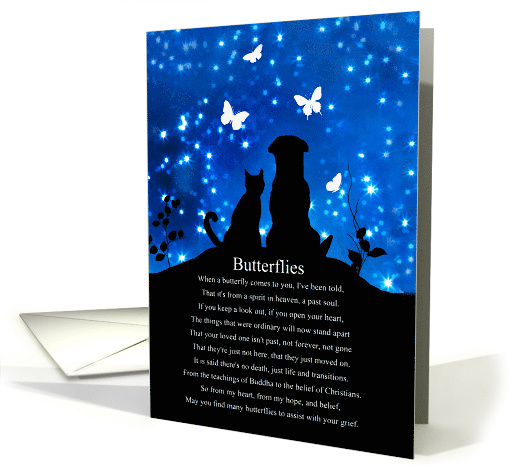 Anniversary of Death Spiritual Poem Butterflies Sweet Remembrance card