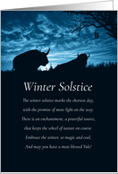 Winter Solstice Blessing with Buffalo and Dreamcatcher Spiritual Yule card