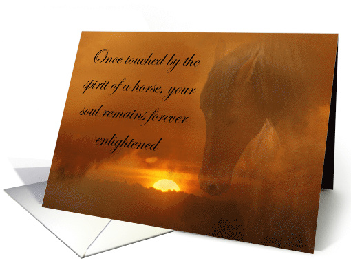 Spiritual Horse Equine Sympathy for Loss Of Horse card (697616)