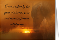 Spiritual Horse Equine Sympathy for Loss Of Horse card