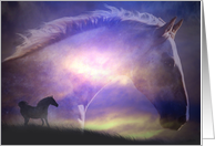 Beautiful Horse Composite, Artistic Fine Art Horse Happy Birthday card