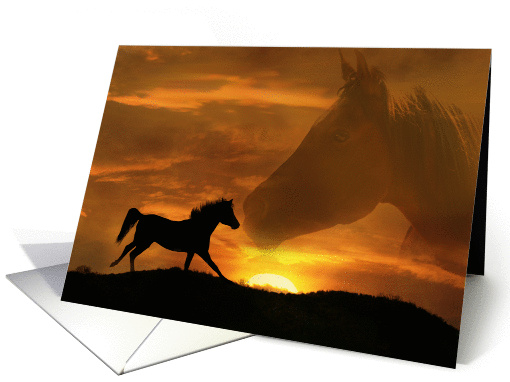 horse sympathy card (939098)
