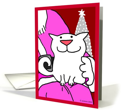 Cat on Santa's Lap card (494273)
