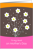 Mother’s Day Card to Aunt with White Flowers card