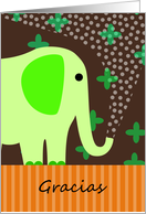 Cute Elephant Gracias card