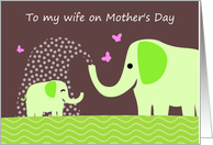 Mother’s Day Elephants for Wife card