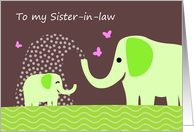 Mother’s Day Elephants for Sister-in-law card