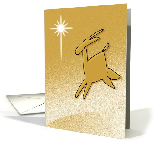 Golden Reindeer card (524443)