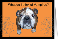 Bulldog Halloween card