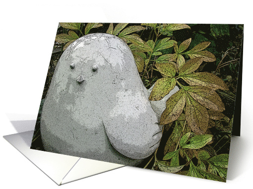 Garden Blank Card, bird ornament card (604614)