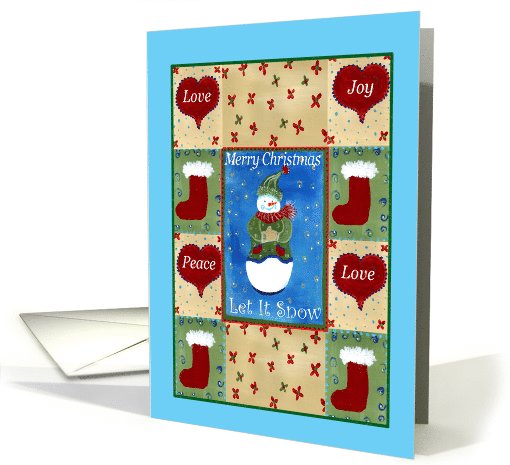 Merry Christmas with snowman card (729043)
