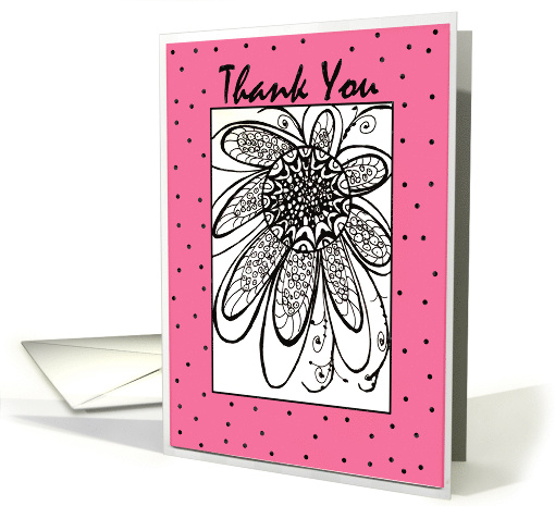 Thank You with flowers card (729954)