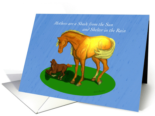 Mother's Day - Mare Shading Foal card (1075634)