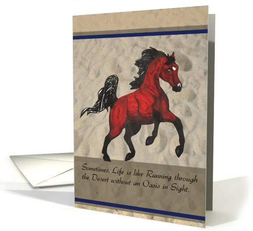 Running Arabian Horse Thank You for your Kindness card (1125980)