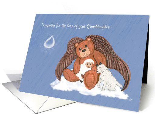 Sympathy for the Loss of your Granddaughter Angel Teddy Bear card