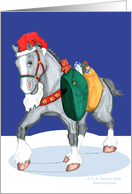Santa’s Helper Christmas Clydesdale Horse card