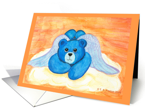 Blue Angel Bear Miss You Grandmother card (509213)