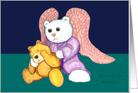 Angel Bear Comfort Loss of Dad Sympathy card