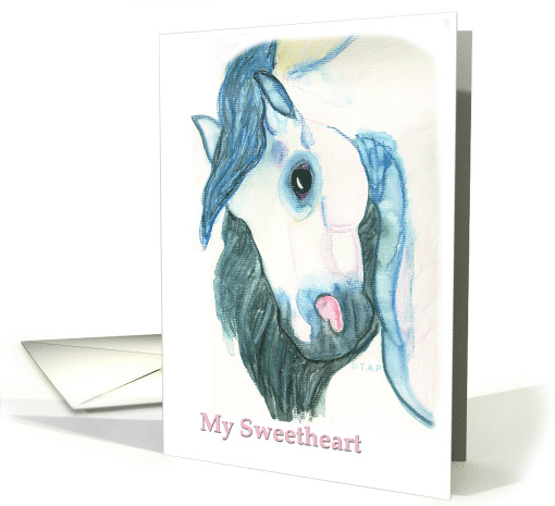Andalusian Horse Head My Sweetheart Valentine card (518038)