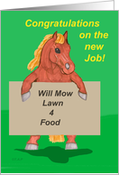 Congratulations New Job Horse card