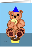 Third Birthday Bear card