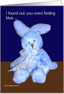 Toy Blue Bunny Thinking of You card