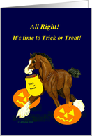 Halloween Clydesdale Horse card